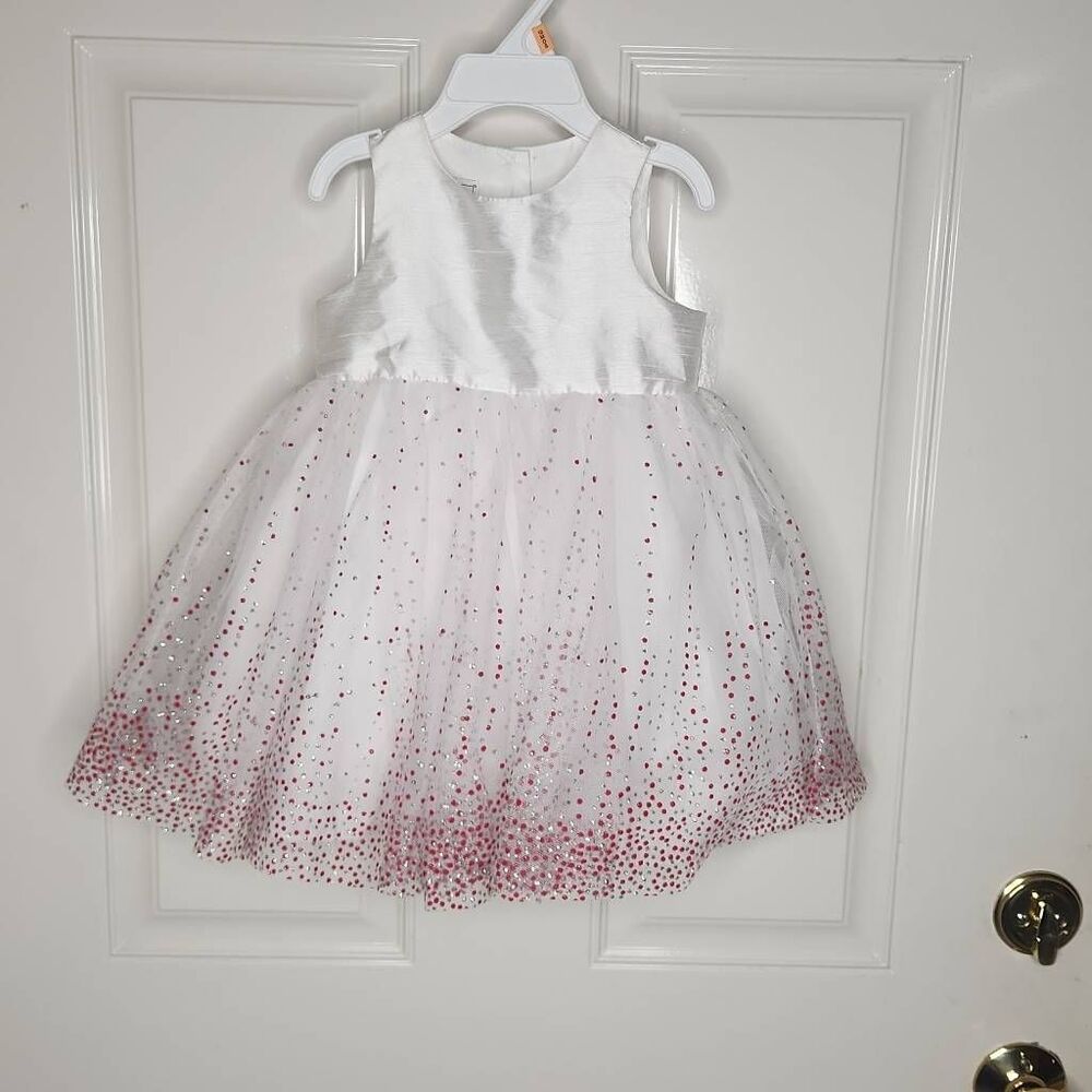 Pippa & Julie Girls' Lacquer Dot Mesh Dress 12 months